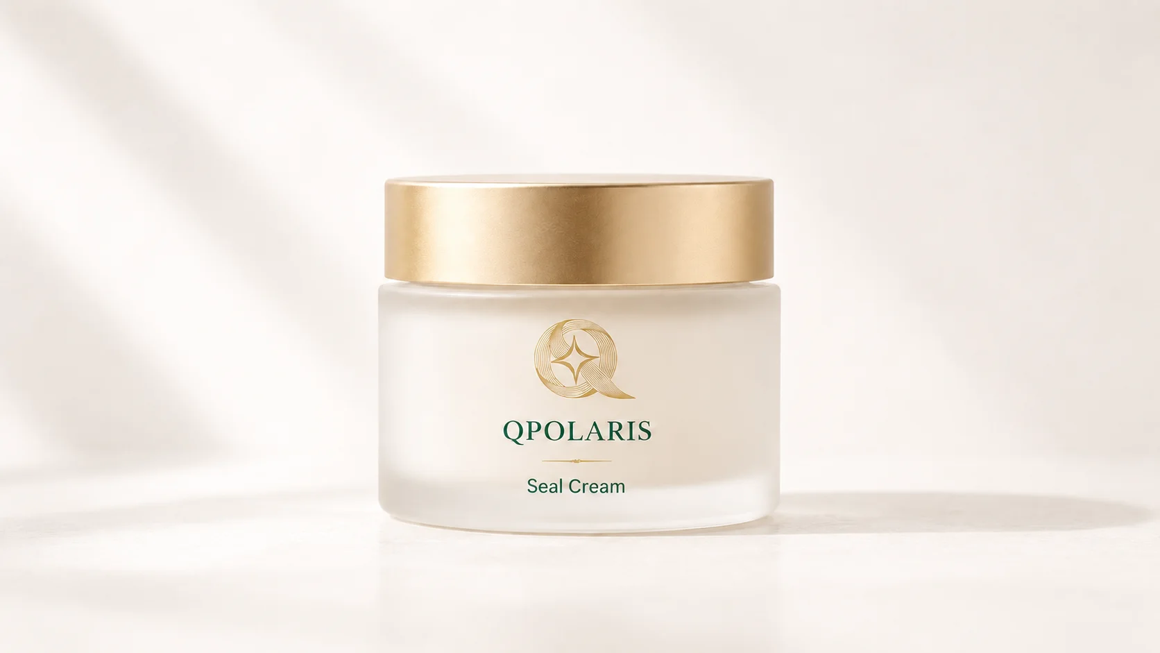 Qpolarisコアラインの第3ステップ、バリアクリームのパックショットコンセプト